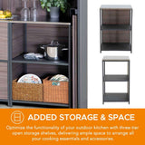 Sunjoy Fleetwood Stainless Steel 3-Tier Kitchen Storage Shelf, view 5