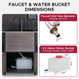 Sunjoy Fleetwood Stainless Steel Outdoor Sink with Woodgrain Finish, view 4