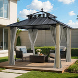 Sunjoy Kingston Horizon PC-Vent Cedar Gazebo, 10x10, view 2