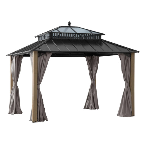 Sunjoy Kingston Horizon PC-Vent Cedar Gazebo, 12x10