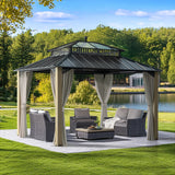 Sunjoy Kingston Horizon PC-Vent Cedar Gazebo, 12x10, view 2
