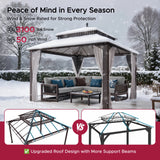 Sunjoy Kingston Aluminum Gazebo - Espresso Brown, 12x12, view 4