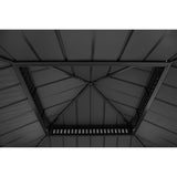 Sunjoy Kingston Aluminum Gazebo - Natural Woodgrain, 12x12, view 6