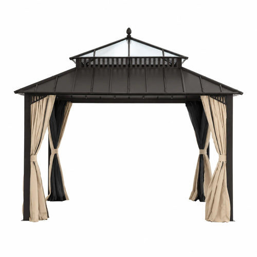 Sunjoy Kingston Horizon PC-Vent Gazebo - Brown, 12x12