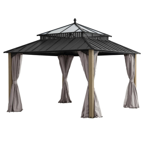 Sunjoy Kingston Horizon PC-Vent Cedar Gazebo, 12x12
