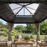 Sunjoy Kingston Horizon PC-Vent Gazebo - Natural Woodgrain, 12x12, view 3