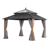 Sunjoy Kingston Horizon PC-Vent Gazebo - Natural Woodgrain, 12x12, view 4