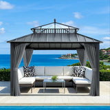 Sunjoy Kingston Horizon PC-Vent Gazebo - Slate Gray, 12x12, view 2