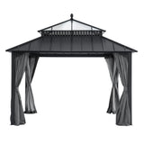 Sunjoy Kingston Horizon PC-Vent Gazebo - Slate Gray, 12x12, view 4