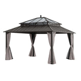 Sunjoy Kingston Horizon PC-Vent Gazebo - Brown, 12x14, view 4