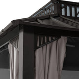 Sunjoy Kingston Horizon PC-Vent Gazebo - Brown, 12x14, view 5