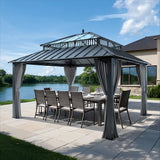 Sunjoy Kingston Horizon PC-Vent Gazebo - Slate Gray, 12x14, view 2