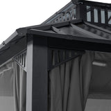 Sunjoy Kingston Horizon PC-Vent Gazebo - Slate Gray, 12x14, view 6