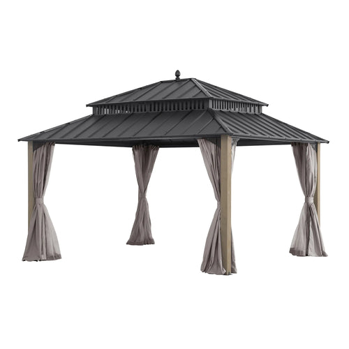 Sunjoy Kingston Elite Cedar Gazebo, 12x14