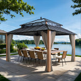 Sunjoy Kingston Horizon PC-Vent Gazebo Natural Woodgrain, 12x14, view 2