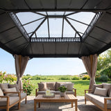 Sunjoy Kingston Horizon PC-Vent Gazebo Natural Woodgrain, 12x14, view 3