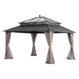 Sunjoy Kingston Horizon PC-Vent Gazebo Natural Woodgrain, 12x14, view 4