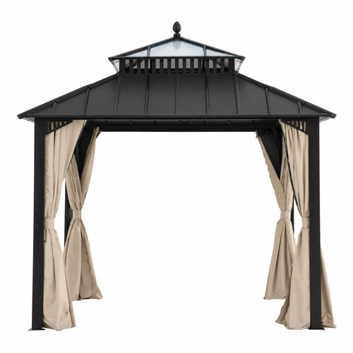 Sunjoy Kingston Horizon PC-Vent Gazebo - Brown, 10x10