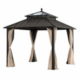 Sunjoy Kingston Horizon PC-Vent Gazebo - Brown, 10x10, view 4