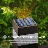 Sunjoy 5-Pack Metal Lattice Garden Fence with Solar Lights - Earth Brown, view 5
