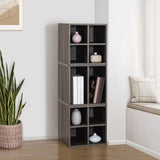 Sunjoy Quub Quarter Cabinet, Space Saving Stackable MDF Wood Cabinet, view 2