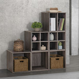Sunjoy Quub Quarter Cabinet, Space Saving Stackable MDF Wood Cabinet, view 3