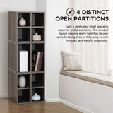 Sunjoy Quub Quarter Cabinet, Space Saving Stackable MDF Wood Cabinet, view 4