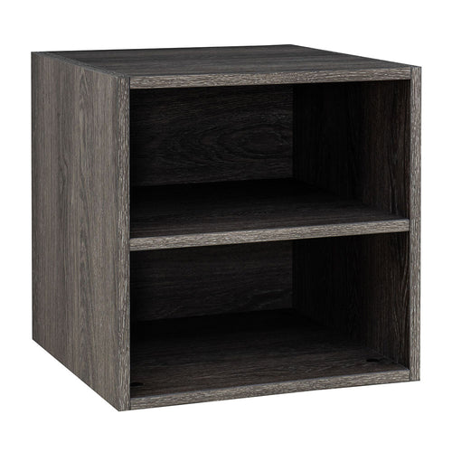 Sunjoy Quub Split Cabinet, Space Saving Stackable MDF Wood Cabinet
