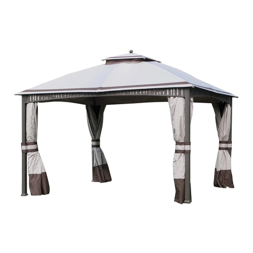 Sunjoy Light Grey+Dark Brown Replacement Canopy For Fairfield Gazebo (10X12 Ft) A101001200 Sold At Canadiantire