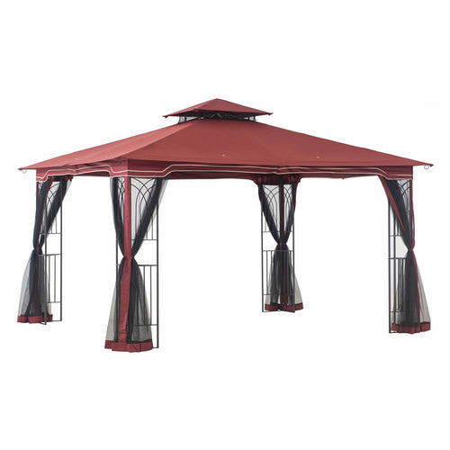 Sunjoy Maroon Replacement Canopy For Regency Gazebo w/Maroon Canopy (10X12 Ft) A101004105 Sold At OSJ