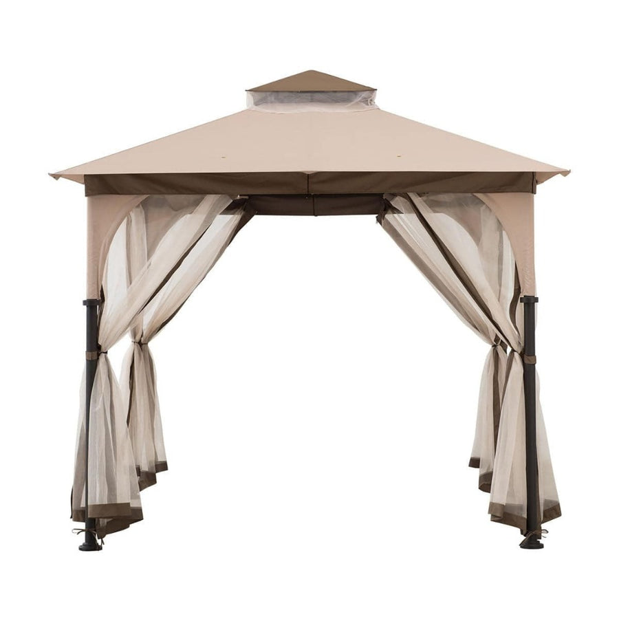 Sunjoy Beige+Light Brown Replacement Canopy For Column Gazebo (9X9 Ft) A101011100