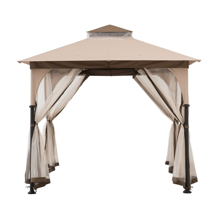 Sunjoy Beige+Light Brown Replacement Canopy For Column Gazebo (9.5x9.5 FT) A101011110 Sold At SunNest