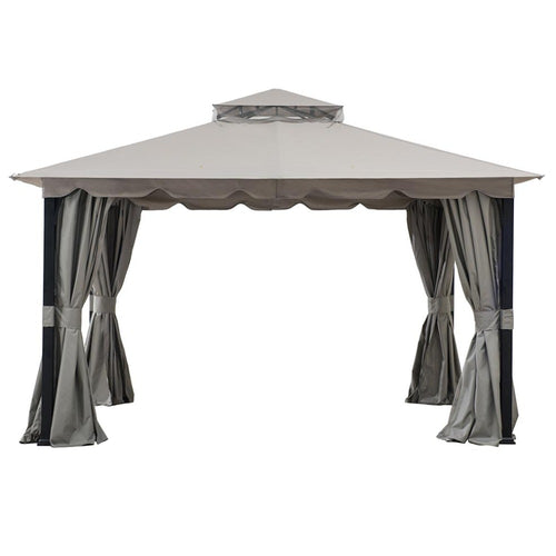 Sunjoy Light Grey Replacement Canopy For Overhangs bain Gazebo (11X13 Ft) A101011410 Sold At SunNest