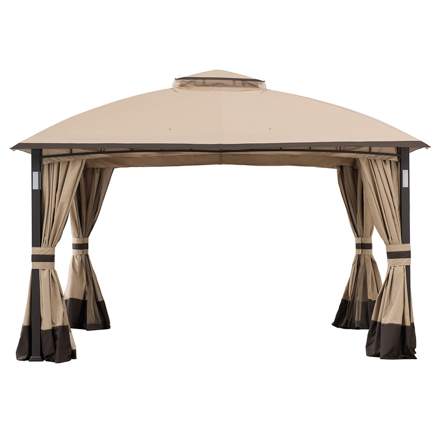 Sunjoy Sesame+Dark Brown Replacement Canopy For Moorehead Domed Soft Top gazebo (11X13 Ft) A101011510 Sold At SunNest