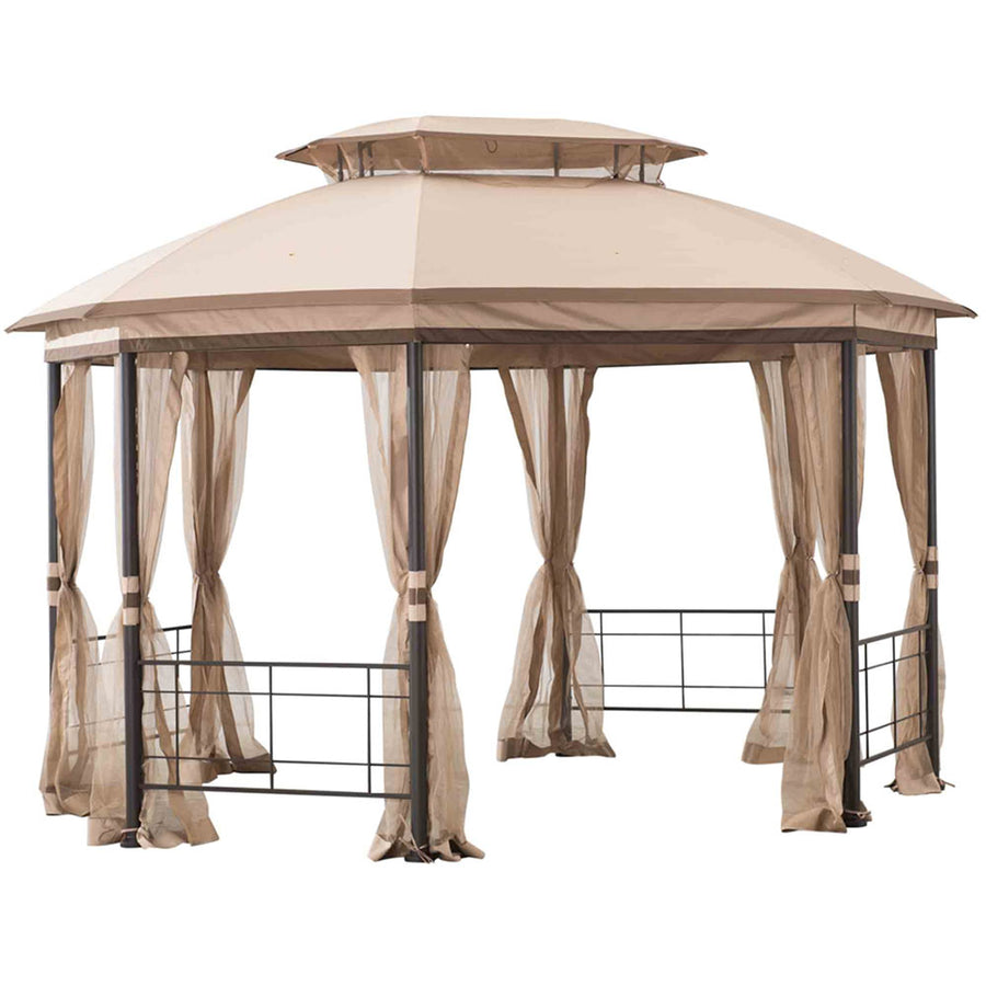 Sunjoy Sesame+Light Brown Replacement Canopy For Jeffries Octagonal Gazebo (10x12 FT) A101014900 Sold At THD US/THD.COM