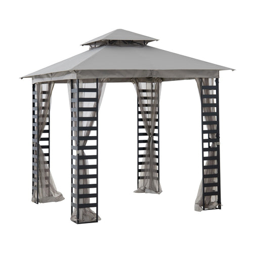 Sunjoy Gray Replacement Canopy For Hampton Bay Sherwood Soft Top Roof Gazebo (8X8 Ft) A101022920