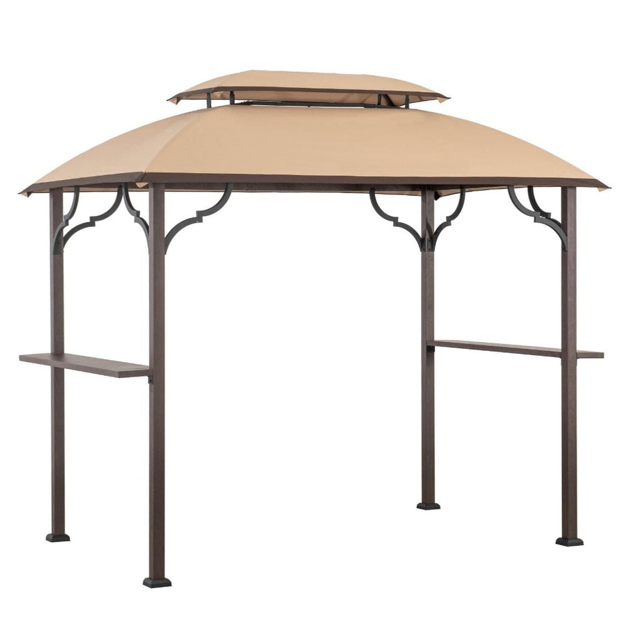 Sunjoy Sesame+Dark Brown Replacement Canopy For Greenvail Domed Top Grill Gazebo (8X5 Ft) A103001900 Sold At BJ‘S