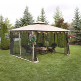 Sunjoy Khaki Replacement Canopy For Regency Gazebo (10X12 Ft) L-GZ043PST-3 Sold At OSJ, view 2
