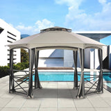 Sunjoy Beige Replacement Canopy For Vineyard Gazebo (11X15 Ft) L-GZ076PST-1A-4 Sold At Walmart US, view 2