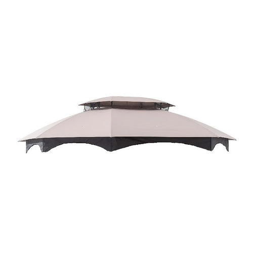 Sunjoy Khaki+Black Replacement Canopy For Manhattan Gazebo (10X12 Ft) L-GZ1138PST-A Sold At BigLots