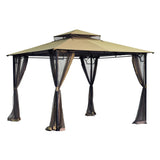 Sunjoy Khaki+Capulet Olive Replacement Canopy For Bamboo Gazebo (10X10 Ft) L-GZ136PST-8/8B Sold At Big Lots & OSJ, view 2