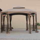 Sunjoy Khaki Replacement Canopy For Sienna Gazebo (10X12 Ft) L-GZ240PST-A Sold At BigLots, view 2