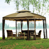 Sunjoy Ginger Snap+Beige Replacement Canopy For Bay Window Gazebo (10X12 Ft) L-GZ329PST-2 Sold At BigLots, view 2