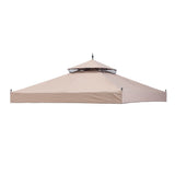 Sunjoy Sesame+Black Replacement Canopy For Sun Shade Gazebo (10X10 Ft) L-GZ414PST Sold At Walmart US, view 2