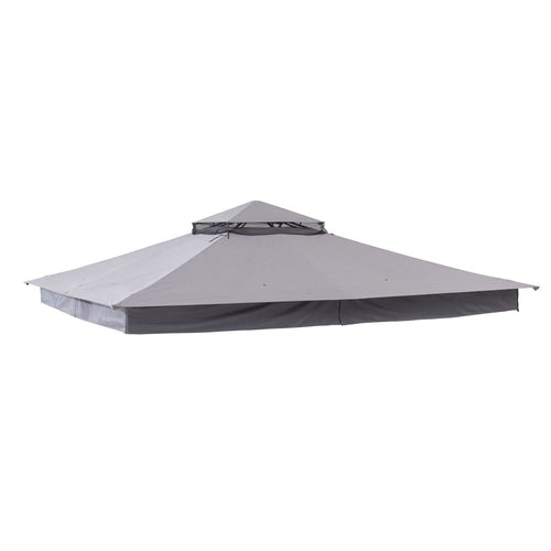 Sunjoy Light Gray+Dark Gray+Black Replacement Canopy For A+R Easy Up Gazebo (10X12 Ft) L-GZ472PST-I Sold At Lowe's