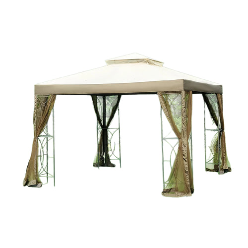 Sunjoy Sesame+Dark Brown+Beige Replacement Canopy For Callaway Gazebo (10X10 Ft) L-GZ813PST Sold At Sears&Kmart