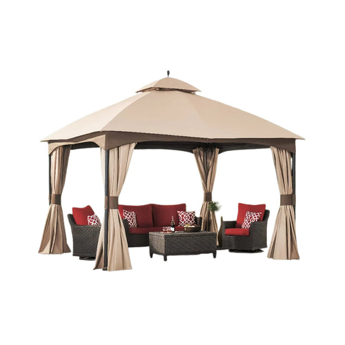 Sunjoy Sesame+Light Brown Replacement Canopy For Turnberry 10*12 Gazebo (10x12 FT) L-GZ933PCO-L Sold At Home Depot