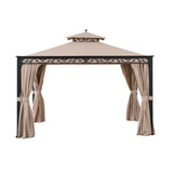 Sunjoy Khaki Replacement Curtain For Bewkes Soft Top Gazebo (10X12 Ft) A101003202 Sold At SunNest, view 2