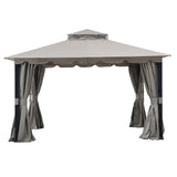 Sunjoy Light Grey Replacement Curtain For Overhangs bain Gazebo (11X13 Ft) A101011410/A101011400 Sold At SunNest, view 2