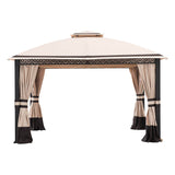 Sunjoy Beige+Dark Brown Replacement Curtain For Clarkson V2 Gazebo (10x12 FT) A101014701 Sold At BJ, view 2